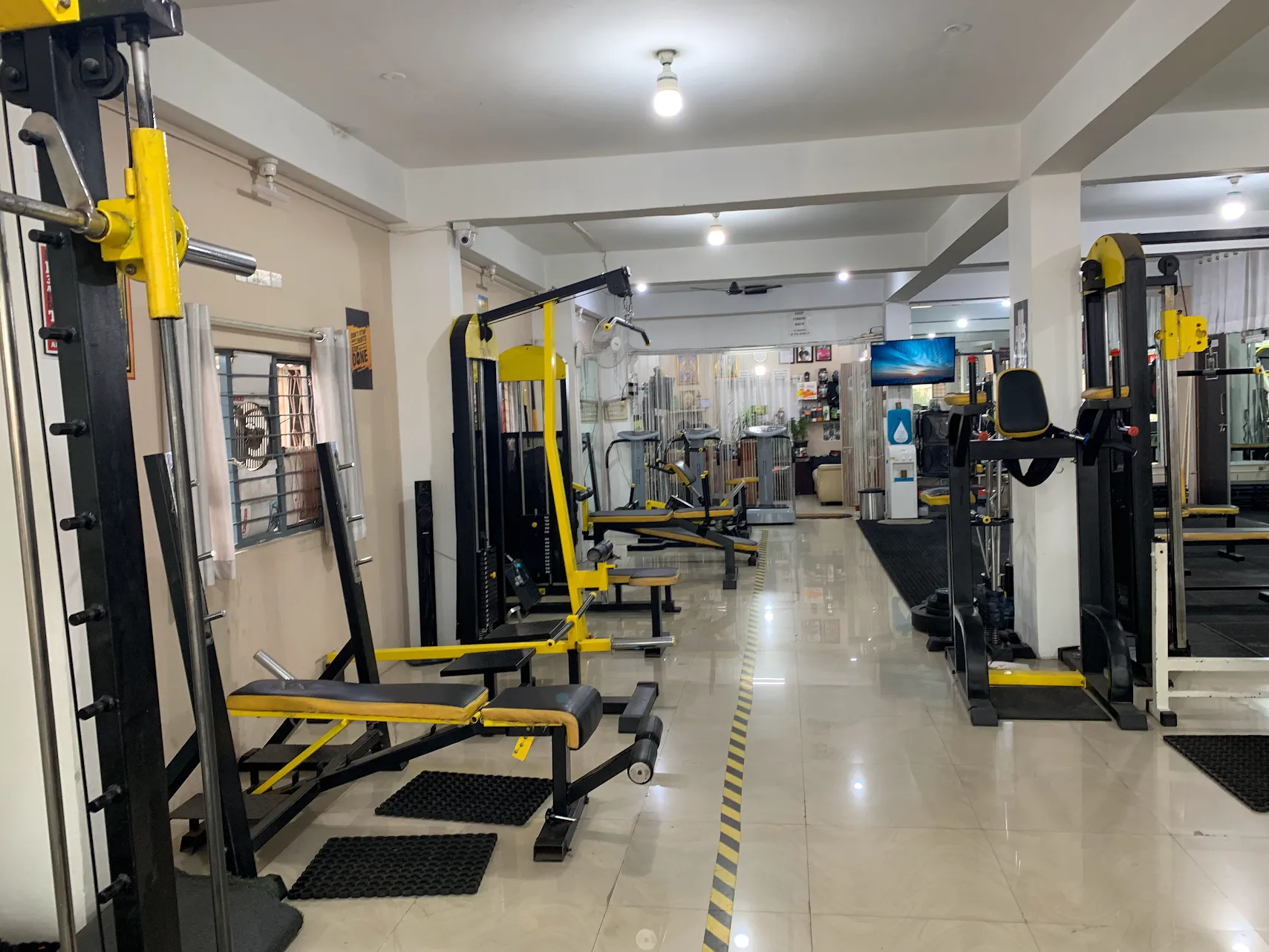 Fitness equipment at Qute Fitness Center